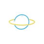 Forever Lámpara Neon LED Saturn Yellow Blue